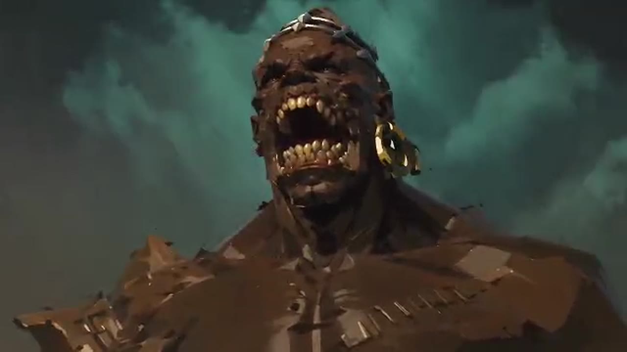 A roaring warrior from Blood Passages