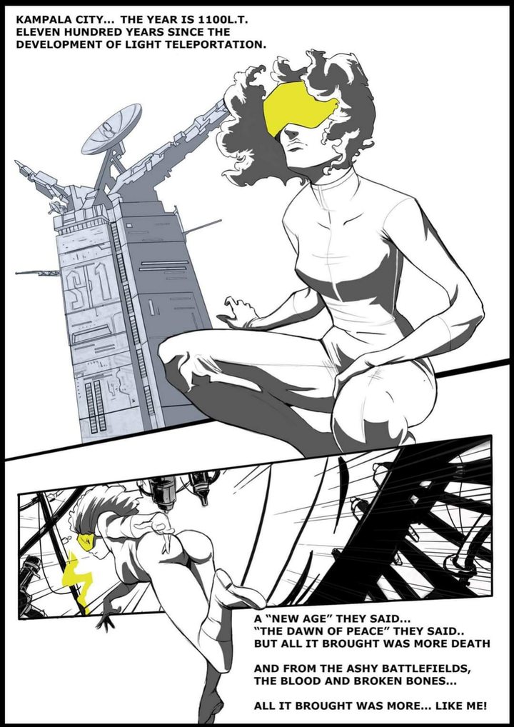 HitList.com opening page: a woman in a yellow visor crouches on a tower over Kampala City
